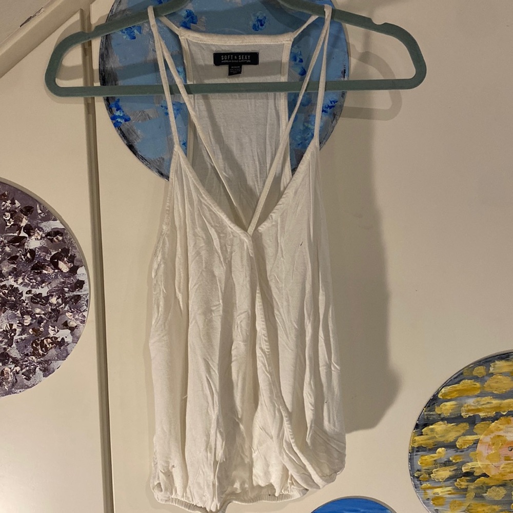 White flowy tank